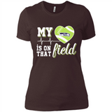 Seattle Seahawks Football My Heart is on that Field - Ladies' Boyfriend T-Shirt