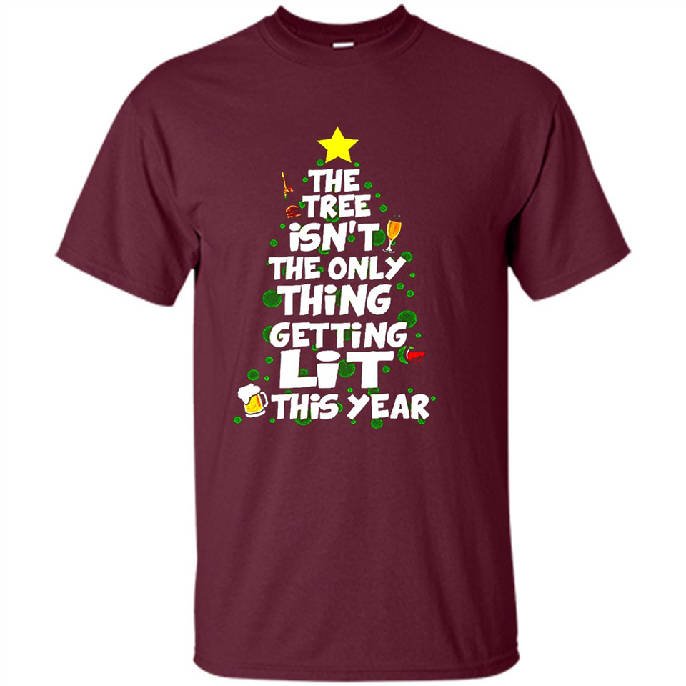 Funny Christmas Tree Drinking Sweatshirt Adult Boozy Festive - Shirt