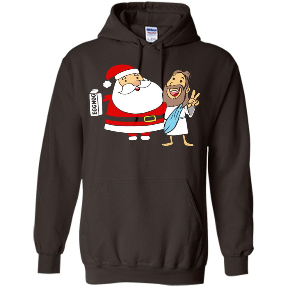 Eggnog Santa And Jesus Christmas