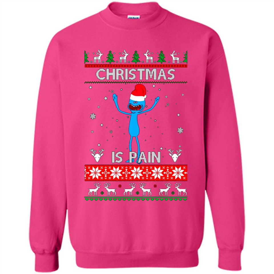 Mr Meeseeks Christmas Is Pain – Rick and Morty Christmas Sweater PINGPONG
