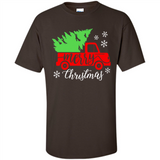 Vintage Christmas Classic Truck T-Shirt with Snow and Tree