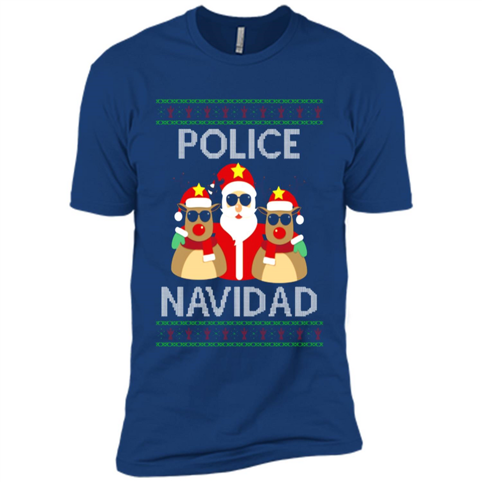FUNNY POLICE NAVIDAD T-SHIRT Santa Christmas Party - Premium Short Sleeve T-Shirt