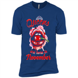 Queens Are Born In November T-Shirt Sexy Lips