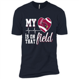 Arizona Cardinals Football My Heart is on that Field - Premium Short Sleeve T-Shirt