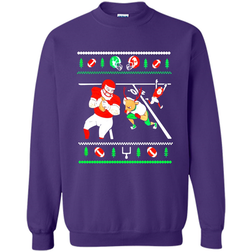 Santa vs Deer Football Ugly Christmas PINGPONG