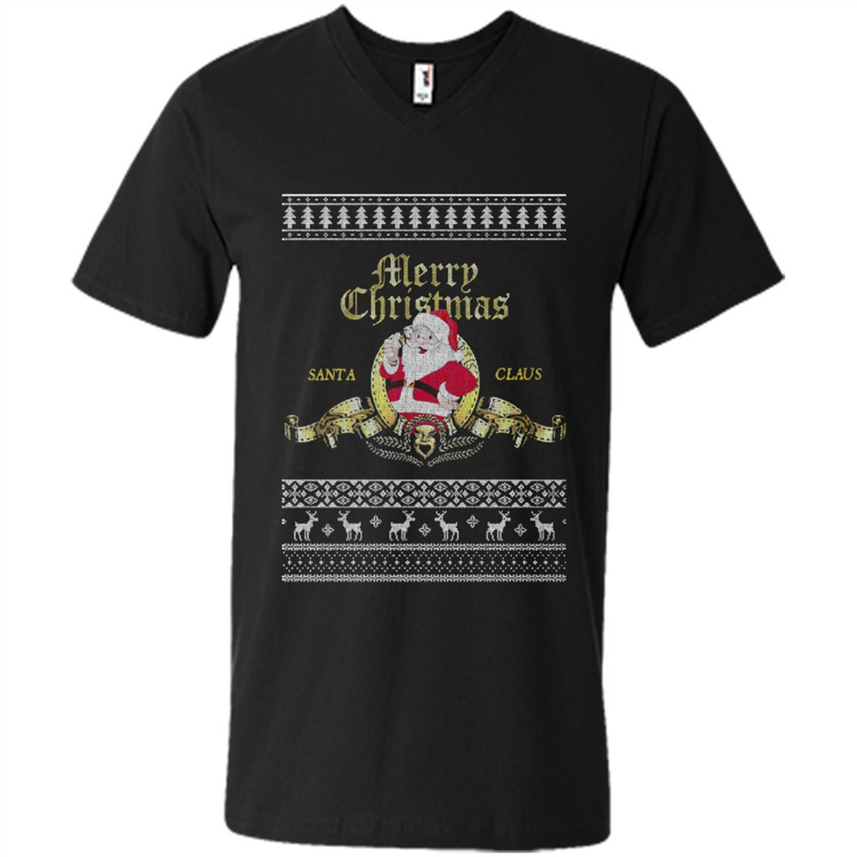 Christmas Santa Goldwyn Mayer Logo - Men's V-Neck