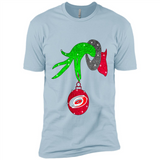 GRINCH HAND HOLDING CAROLINA HURRICANES GLITTER CHRISTMAS PINGPONG
