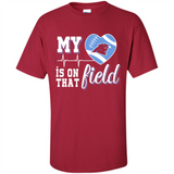 Carolina Panthers Football My Heart is on that Field - Shirt