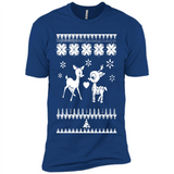 Rudolph and Clarice Ugly Christmas Sweater - Premium Short Sleeve T-Shirt