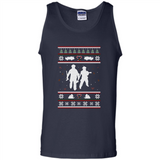 Christmas Ugly Sweater Firefighter Ugly Christmas Sweater - Tank Top