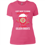 I Just Want To Drink Hot Chocolate & Watch Vegas Golden Knights Ugly Christmas Sweater PINGPONG