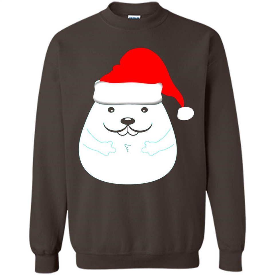 Funny Hamster Christmas t-shirt Santa Hat - Sweatshirt