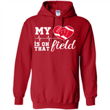 Wisconsin Badgers Football My Heart is on that Field - Hoodie