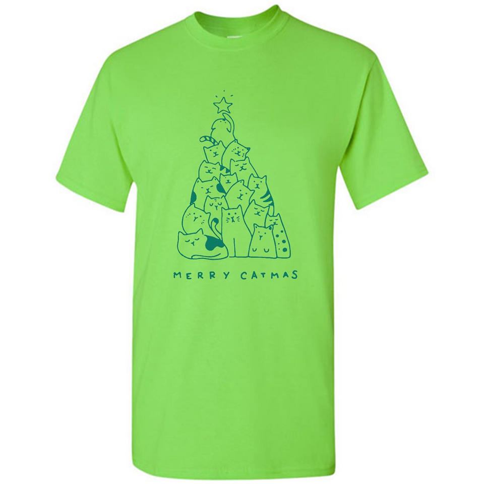Merry Catmas Funny Cat Christmas Tree Sweatshirt - Shirt