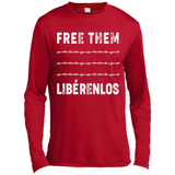 Peaceful Communities- Free Them Liberenlos Shirt PINGPONG - Canvas Long Sleeve T-Shirt