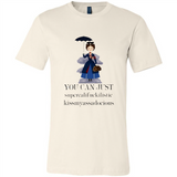 Mary Poppins Clipart You Can Just Supercalifuckilistic Kissmyassadocious MERCHCUTE - Canvas Unisex T-Shirt