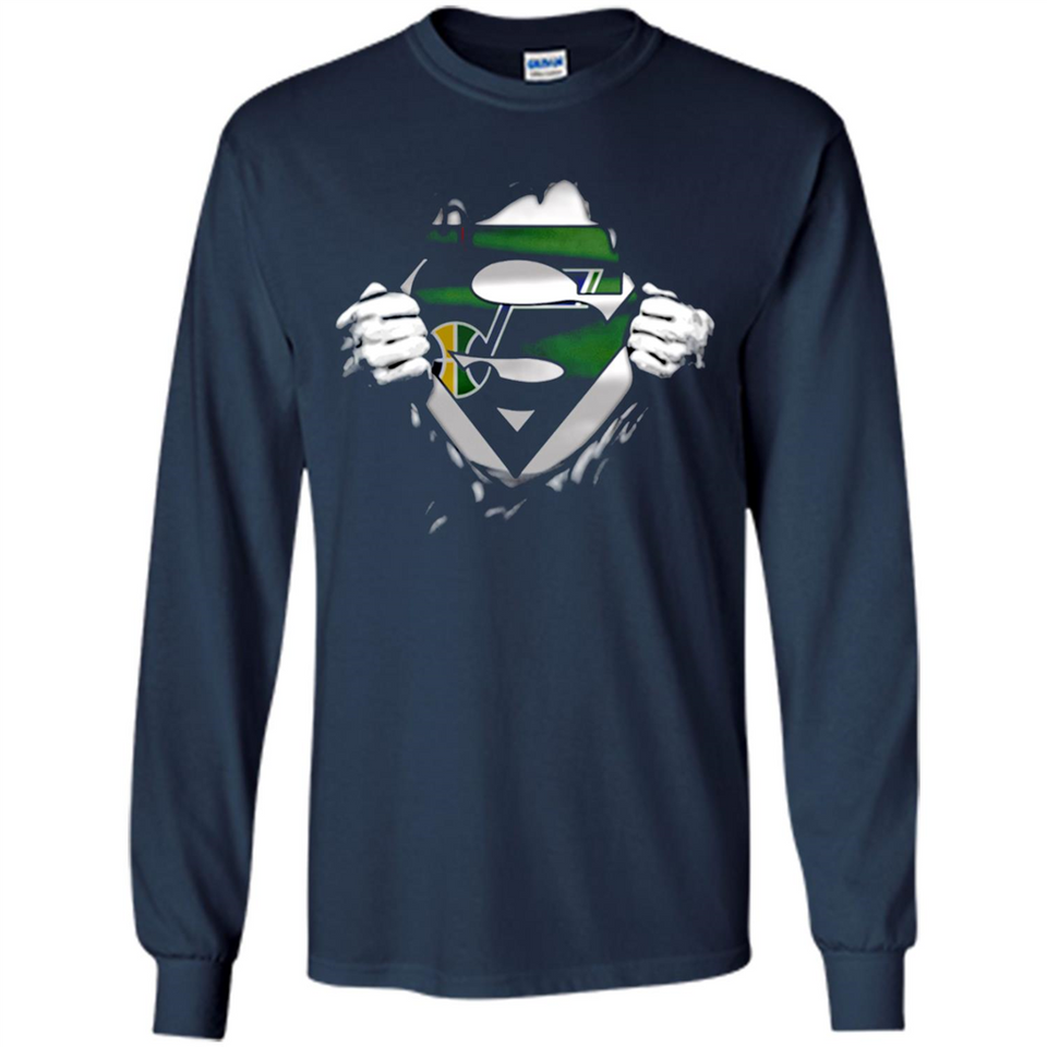 Utah Jazz And Superman Fans - Long Sleeve T-Shirt