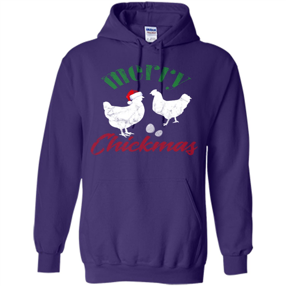 Christmas Chicken Shirt Santa Hens Lover Funny Farmer Gift - Hoodie