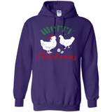 Christmas Chicken Shirt Santa Hens Lover Funny Farmer Gift - Hoodie