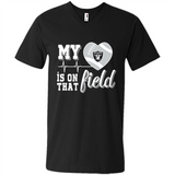 Oakland Raiders Football My Heart is on that Field - Men's V-Neck