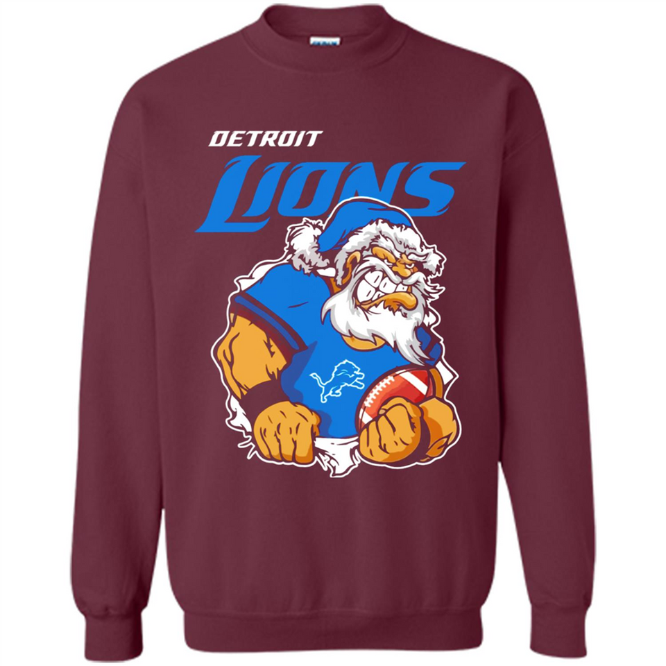 Grumpy Santa Claus Detroit Lions Football Team PINGPONG