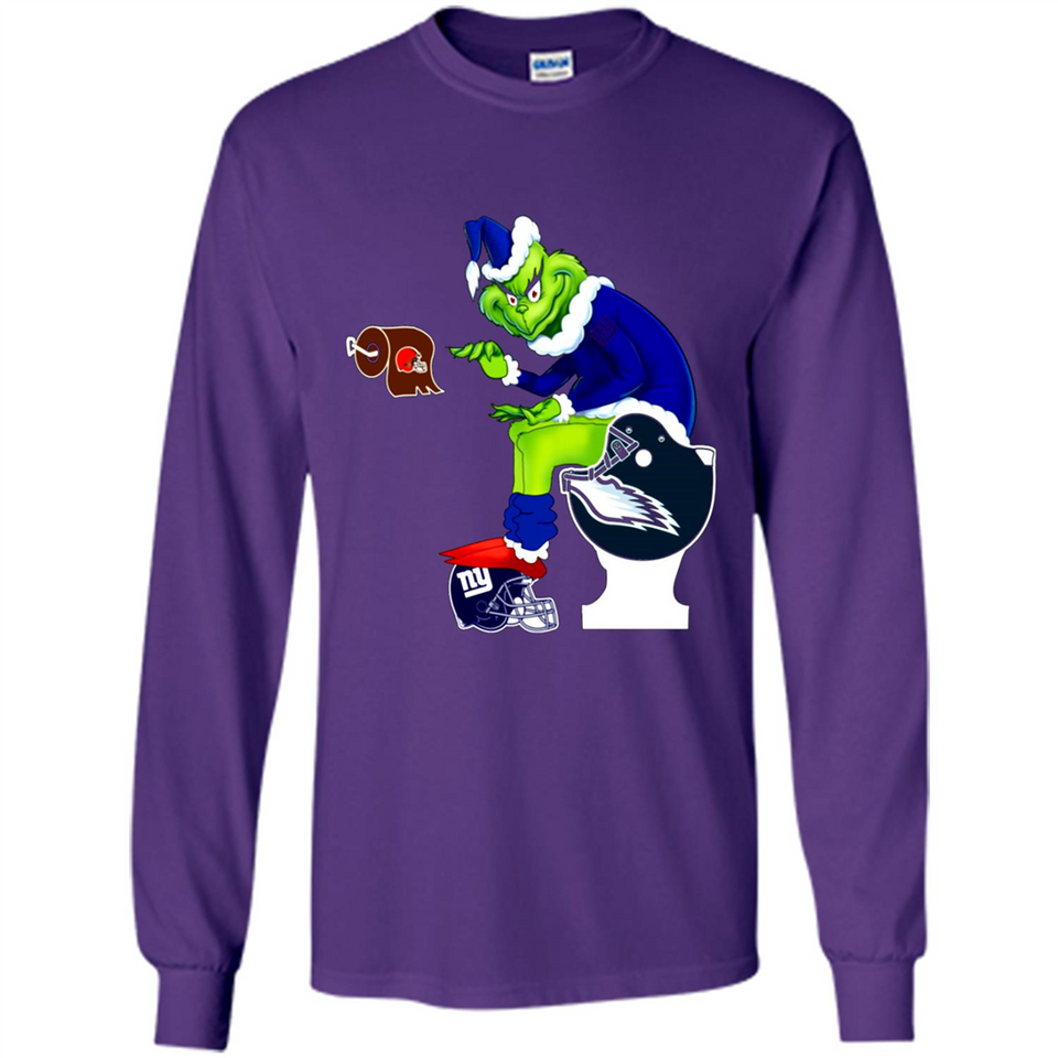 New York Giants Toilet Grinch Santa Claus Football Fan PINGPONG