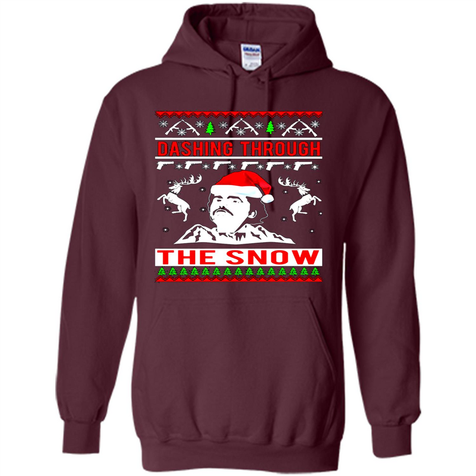 Narcos dashing through the snow Christmas sweatshirt PINGPONG