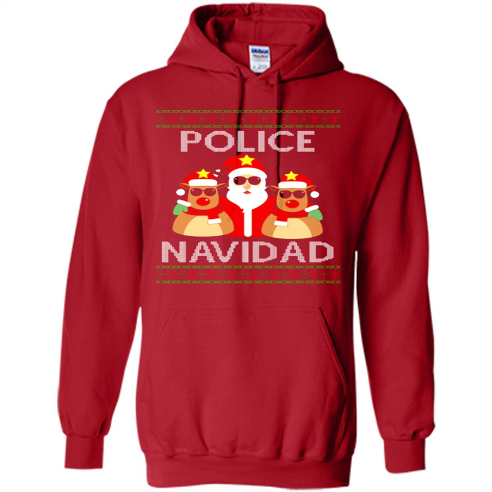 FUNNY POLICE NAVIDAD T-SHIRT Santa Christmas Party - Hoodie