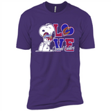 Snoopy loves NBA Cleveland Cavaliers - Premium Short Sleeve T-Shirt