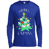 Merry Catmas Funny Cool Christmas Mug PINGPONG - Canvas Long Sleeve T-Shirt