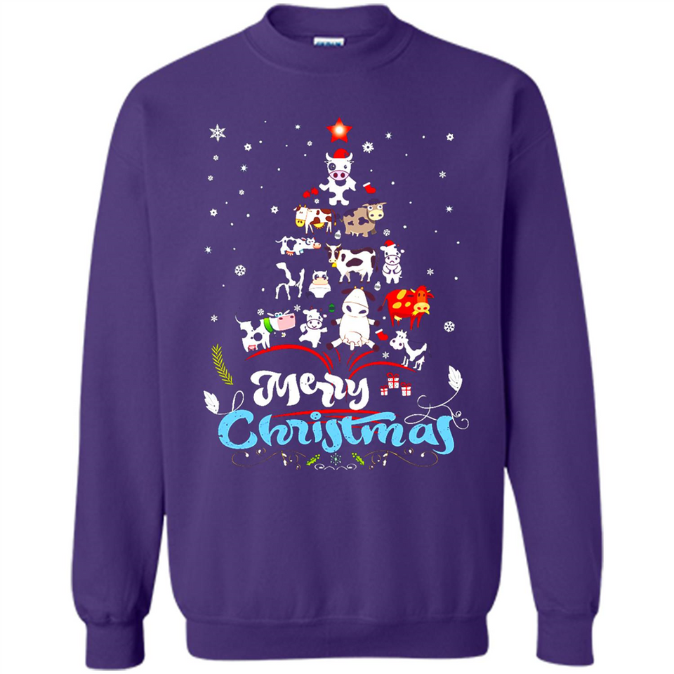 Christmas Ugly Sweater Animal Tree Pine Merry Christmas - Sweatshirt