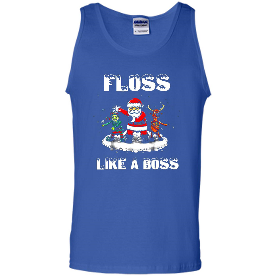 Floss Like A Boss Santa Flossing Dance Funny - Tank Top