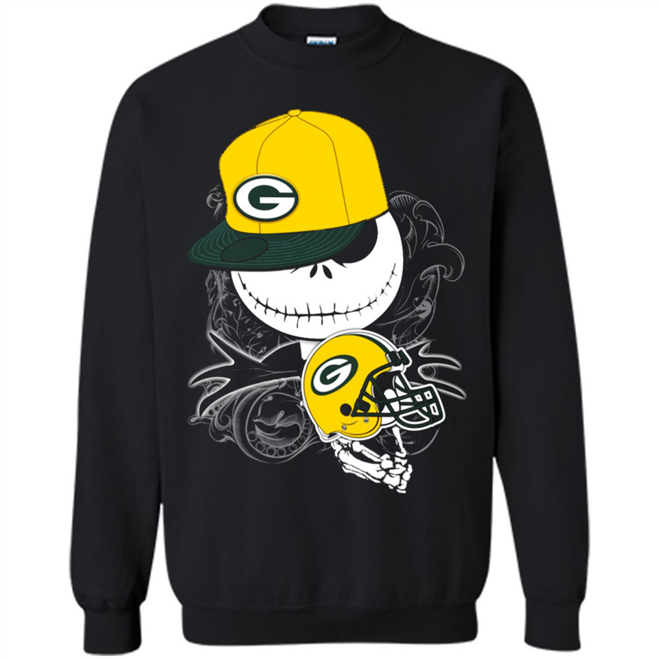 Jack Skellington The Nightmare Before Christmas-Packers Football - Sweatshirt