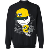 Jack Skellington The Nightmare Before Christmas-Packers Football - Sweatshirt
