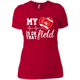San Francisco 49ers Football My Heart is on that Field - Ladies' Boyfriend T-Shirt