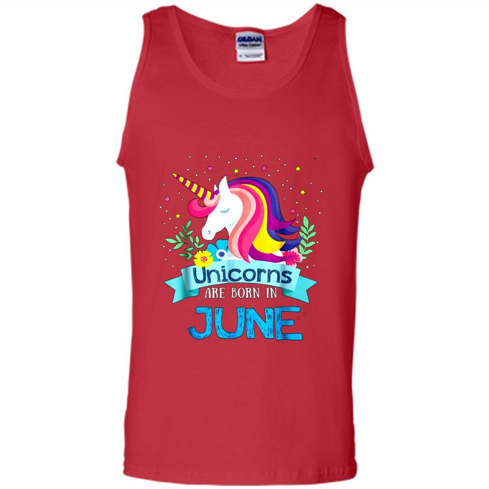 Unicorns are born in June Birthday Rainbow Gift Ladies Custom