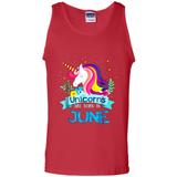 Unicorns are born in June Birthday Rainbow Gift Ladies Custom