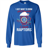 I Just Want To Drink Hot Chocolate & Watch Toronto Raptors Ugly Christmas Sweater PINGPONG