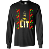 Funny Lets Get Lit Christmas Tree - Long Sleeve T-Shirt
