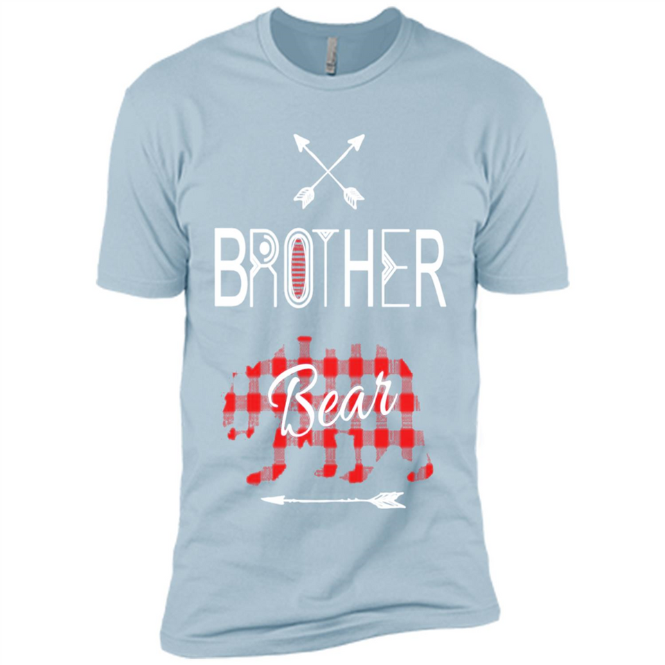 Brother Shirt Buffalo Plaid Family Camping Bear Tee - Premium Short Sleeve T-Shirt