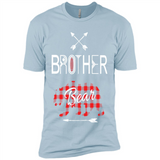Brother Shirt Buffalo Plaid Family Camping Bear Tee - Premium Short Sleeve T-Shirt