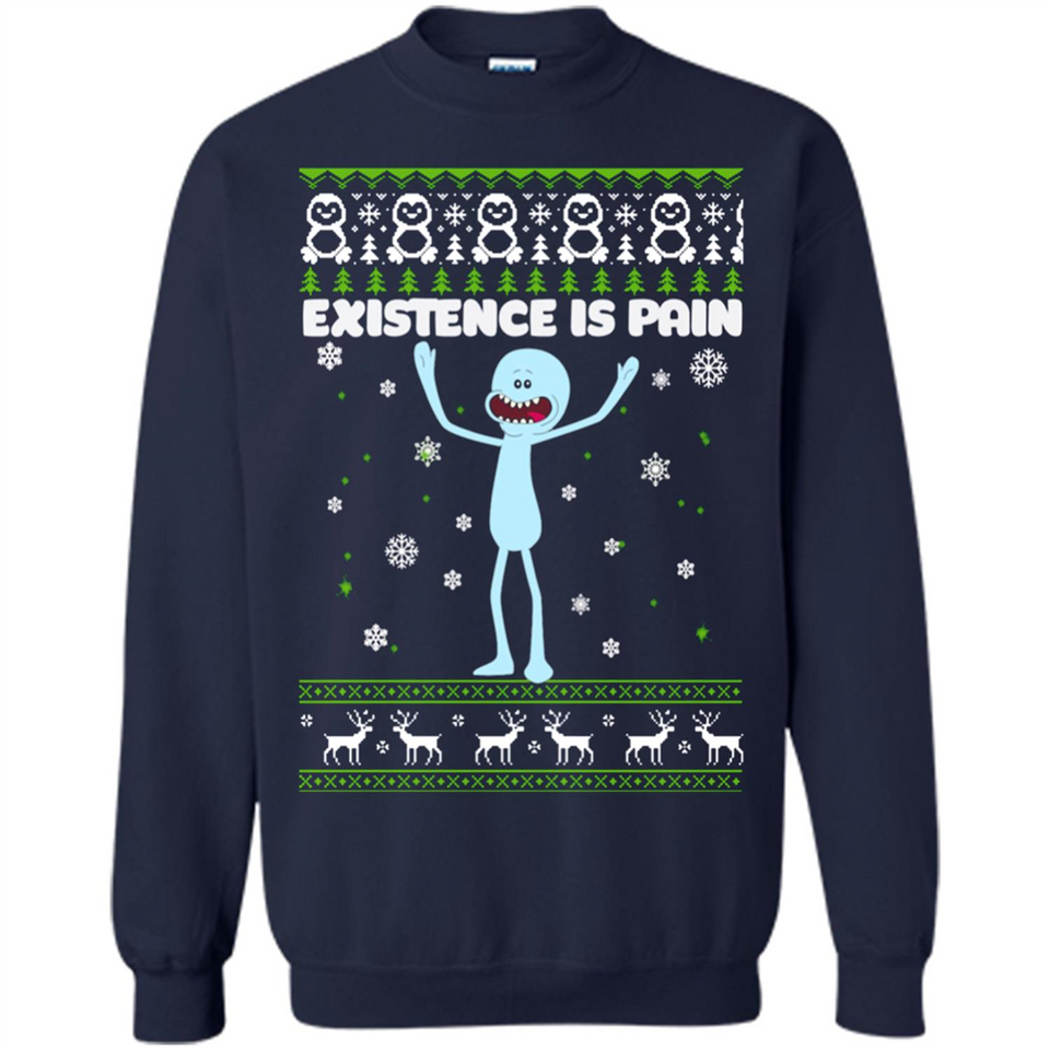 Mr Meeseeks Xistence Is Pain Ugly Christmas - Sweatshirt
