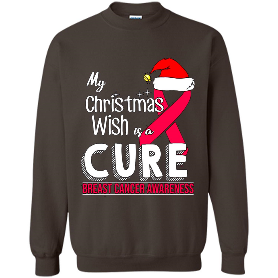 My Christmas Wish Is A Cure Breast Cancer Awareness sweater PINGPONG