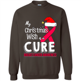 My Christmas Wish Is A Cure Breast Cancer Awareness sweater PINGPONG