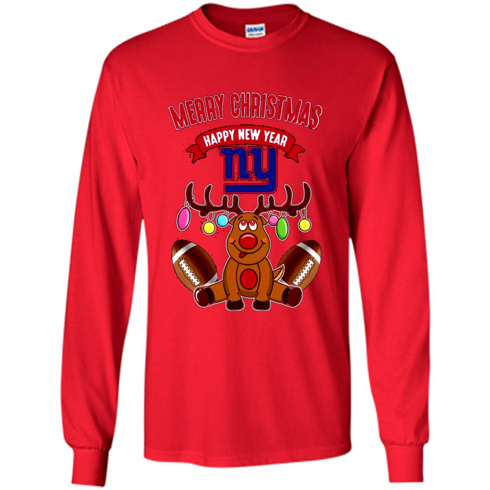 New York Giants NFL Reindeer Funny Merry Christmas And Happy New Year