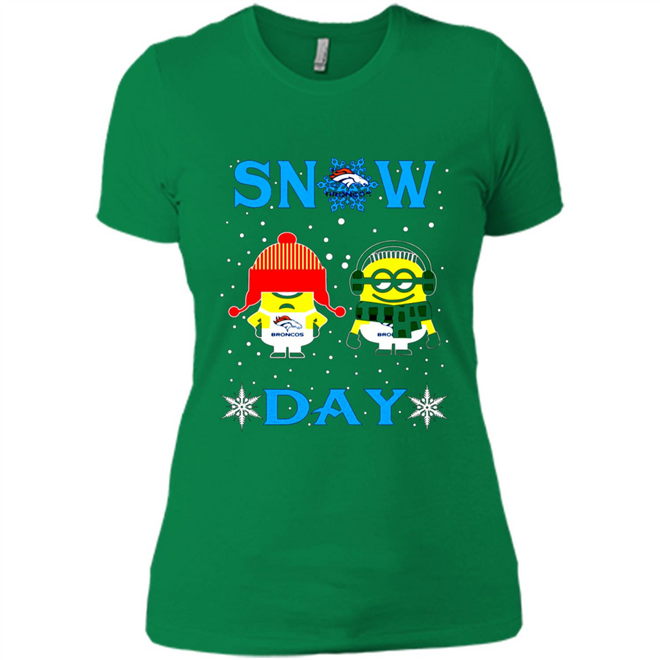 Snow Day Shirt For Denver Broncos Vs Minion Fans pingpong