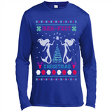 Mermaid Mer-Fect Ugly Christmas Sweater - Canvas Long Sleeve T-Shirt
