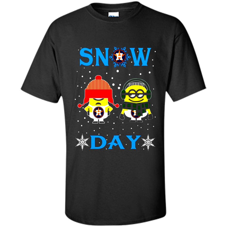 Snow Day Shirt For Houston Astros Vs Minion Fans pingpong