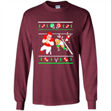 Santa vs Deer Football Ugly Christmas PINGPONG