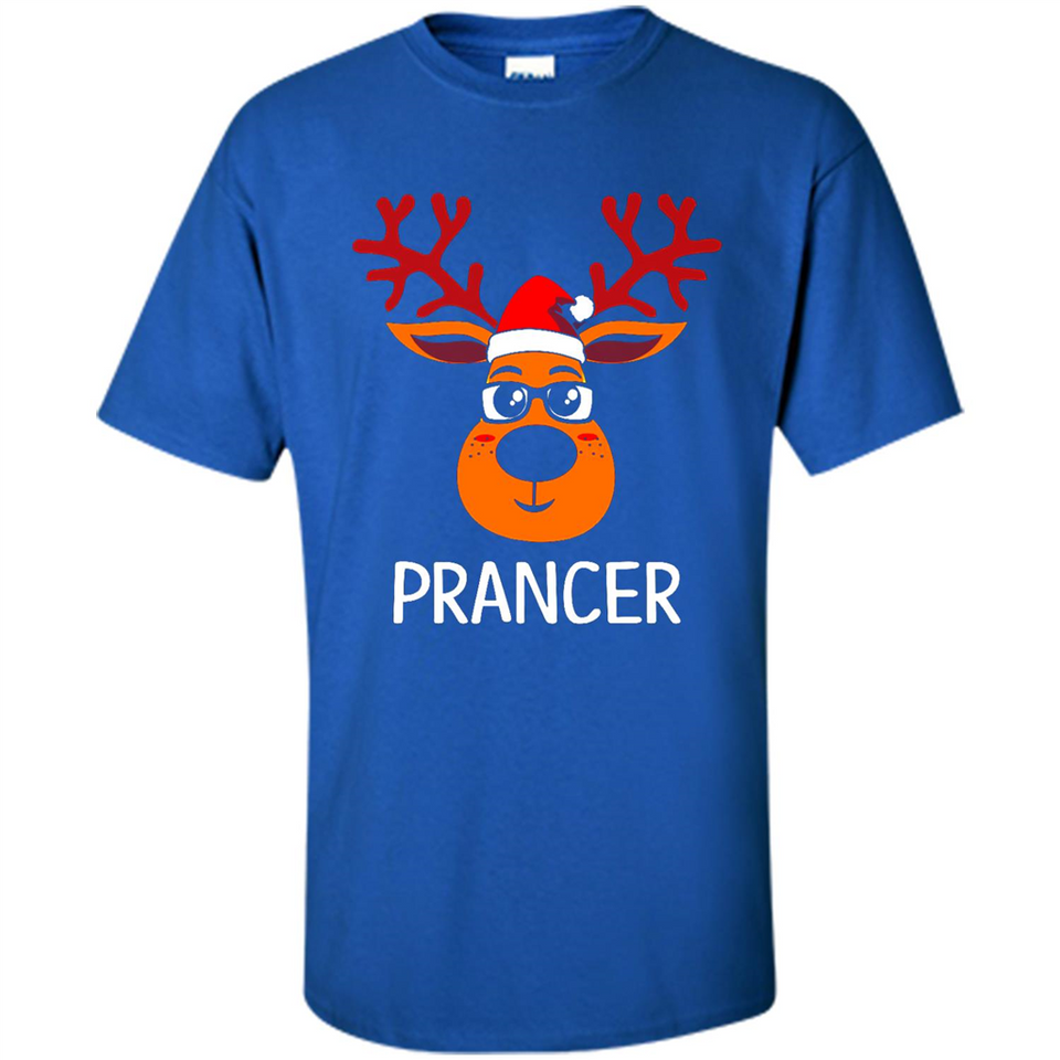 Prancer Reindeer Santa Claus Funny Xmas Holiday T-Shirt - Shirt